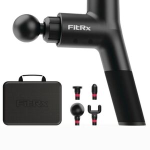 FitRx Black Massage Gun with Attachments